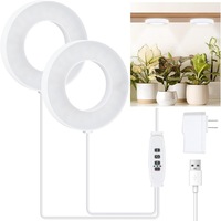 Luz LED para el Crecimiento de Plantas, Lámpara de Cultivo LED de Espectro Completo con 2, 3 o 4 Cabezales, Regulable, para Plantas en Maceta, Suculentas y Flores, para Jardín Interior