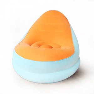 <b>Inflatable</b> <b>Sofa</b> Beanbag Chair Orange Color Quick Inflating Portable Outdoor Leisure Furniture Single Seat Soft Comfortable - Product Image 1