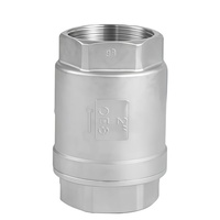 Válvula de Retención Vertical de Acero Inoxidable H12 de 1 1/2 Pulgadas Roscada para Tubería de Agua, Control de Flujo Unidireccional