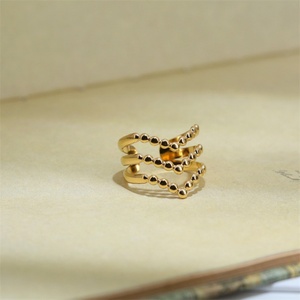 Hot Selling Stainless Steel Jewelry Dainty Female Hollow Hoop <b>Rings</b> Jewelry - Product Image 4