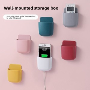 <strong>Remote</strong> <strong>Control</strong> <strong>Storage</strong> Box TV Air Conditioner Wall-Mounted Bedside Phone Charging Rack <strong>Storage</strong> No-Drill Placement Rack - Product Image 2