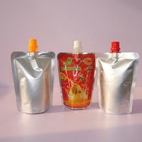 Pochette à bec verseur personnalisée de qualité alimentaire réutilisable pour l'emballage de liquides