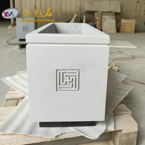 Nuevos Materiales de Construcción de Piedra, Jardinera de Hormigón GRC Gris de Alta Resistencia para Exteriores, para Parques y Plazas - Product Image 3