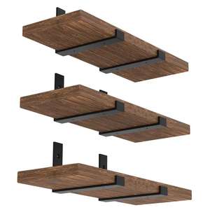 Siyah çelik J raf braketi duvara monte yüzer destek Metal raf braketi - Product Image 6