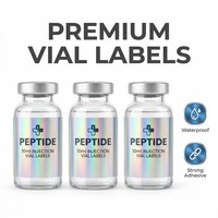 Label Botol PET Holografik 3ml 10ml Cetak UV Tahan Air |   Stiker Gulung Logo Kustom MOQ 50pcs |   Tinta Kosmetik SGS-Safe untuk Penggunaan Laboratorium