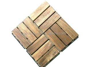 Suelo de Patio de madera de Acacia antideslizante impermeable moderno fácil de hacer clic adoquines de 6 listones para azulejos de cubierta de madera lisa interior/exterior - Product Image 6