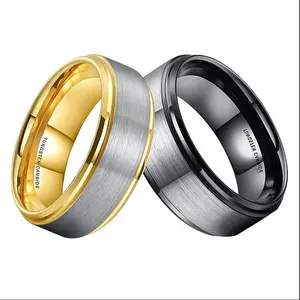 Großhandel 8mm Männer Wolfram karbid Ring Hochzeit Männer Ring gebürstet Band Gebet aus der chinesischen Fabrik