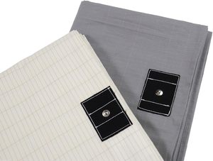 95% cotton hữu cơ 5% Tinh Khiết Bạc sợi cao cấp nền tảng tấm ga trải giường với dây dài cắm thoáng khí tấm phẳng Sản phẩm an toàn - Product Image 5