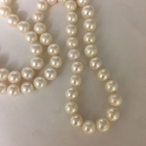 Collana <span class=keywords><strong>di</strong></span> <span class=keywords><strong>Perle</strong></span> Naturali d'Acqua Dolce 100% Naturali, 64 CM, 10-11 mm, Perfettamente Rotonde, Alta Lucentezza, con Nodi tra le <span class=keywords><strong>Perle</strong></span> - Product Image 4