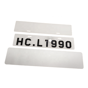 Placa de matrícula acrílica de espejo personalizada delantera y trasera 3D 4d letras de GEL acrílico negro amarillo placas de matrícula de coche - Product Image 1