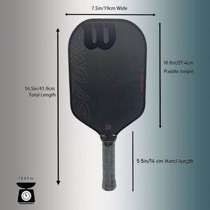Pala de Pickleball de Fibra de Carbono Cruda de Alto Rendimiento, Superficie Rugosa, Mango Largo, <span class=keywords><strong>Wilson</strong></span> Blaze Tour 16 - Product Image 4