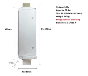 Batería de Iones de Litio de 3.7V 100ah Ncm, Celda de Litio en Bolsa de 3.7v 40ah 45ah 55ah 75ah 85ah 87.5ah para Carrito de Golf - Product Image 5
