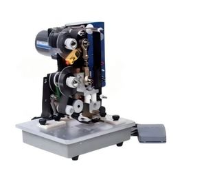 Machine de codage électrique à ruban avec pédale pour l'impression de la date de péremption, imprimante de date de lot continue de bureau pour sachets en plastique - Product Image 2