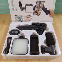 Kit Vidéo Smartphone de Démarrage Vlog Lumière LED Microphone Trépied Téléphone Caméra Mains Libres Kit d'Éclairage Vidéo de Voyage