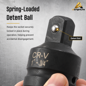 Set Adaptor dan Reducer Soket Impact 6 Buah, Ukuran 1/4", 3/8", 1/2" dan 3/4" Drive, CR-V dengan Kotak Penyimpanan untuk Peralatan Impact Wrench - Product Image 4