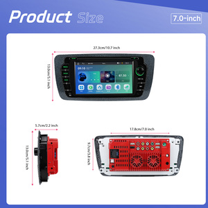 Lecteur MP5 Android <span class=keywords><strong>2</strong></span> <span class=keywords><strong>Din</strong></span> 7 pouces Podofo pour Seat Ibiza 2009-2013 <span class=keywords><strong>Autoradio</strong></span> CarPlay et Android Auto sans fil GPS USB WIFI Stéréo de voiture - Product Image 5