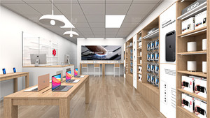 Vitrine d'ordinateur portable sur mesure, Solution d'exposition, Design d'intérieur, conception de <span class=keywords><strong>magasin</strong></span> de détail - Product Image 5