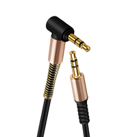 Kabel Audio Stereo 3.5MM sudut kanan 90 derajat, untuk ponsel pintar pemutar MP3 Tablet Stereo mobil