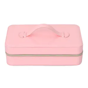 Custom Women Professional Pu Leather Cosmetic Bag Travel Portable Makeup Bag Cosmetic Eva Case