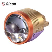 Nouveaux phares antibrouillard bi-LED à projecteur de 3,0 pouces, tricolores, haute puissance 6000K, double laser direct LED, IP67, 12V, 20000LM, 120W