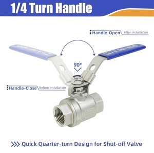 Công nghiệp hai mảnh 304 thép không gỉ 1000 PSI đầy đủ mang giao diện chủ đề nội bộ bóng van - Product Image 3