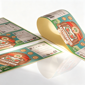 Étiquettes personnalisées en gros, multi-couches, imprimées en huit couleurs, avec code-barres et code QR, pour boîtes en carton et emballages cadeaux - Product Image 5