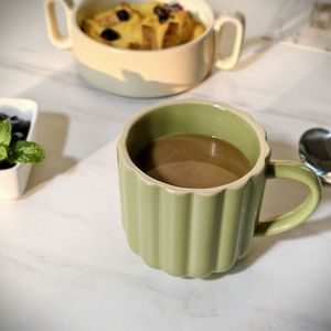 Modern Custom-Made Stoneware <b>Ceramic</b> <b>Mug</b> Flower Shaped Eco-friendly Minimalist Design Food Safe Dishwasher Microwave Safe - Product Image 4