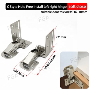Stile moderno in acciaio coperchio del Cabinet soggiorno Flip-Up Free Stop supporto cerniera con soggiorno morbido <span class=keywords><strong>per</strong></span> cucina soggiorno mobili Hardware - Product Image 5