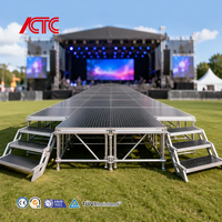 Scène modulaire portable en alliage d'aluminium à installation rapide, structure de scène pliable pour événements en extérieur