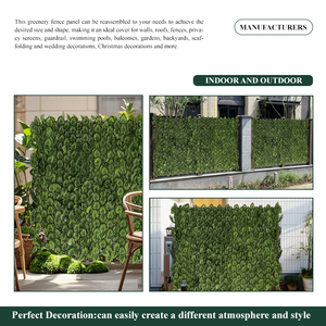Clôture artificielle en haie, écran d'intimité, feuilles vertes réalistes, résistant aux UV, matériau PE, taille personnalisée, pour la décoration de jardin - Product Image 5