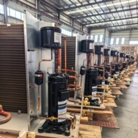 Unité de condensation pour entrepôt frigorifique avec compresseur à spirale fermé, ailettes en feuille d'aluminium dorée, moteur Copeland, capacité de refroidissement de 13 kW, pour viande de poulet