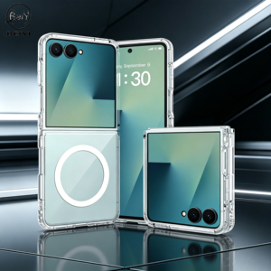 Funda Magnética Transparente para Teléfono <span class=keywords><strong>Samsung</strong></span> ZFlip8, Funda Protectora Plegable para Zflip7 con Airbag Anticaídas y Antiamarilleo - Product Image 1