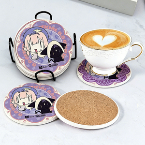 Sous-verres en céramique vierges pour sublimation, ronds et carrés, avec motif marbré, pour la maison et les cafés - Product Image 4