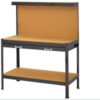 Table de travail robuste en fer et MDF pour atelier d'usine, ligne d'assemblage, inspection, avec étagère de rangement pour outils de soudage électrique