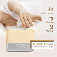 Réveil Lumineux de Voyage pour Troubles du Sommeil, Réveil Silencieux, Horloge Minimaliste Simulant le Lever du Soleil, Réveil Lumineux Simulant le Lever du Soleil