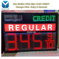 Letrero LED Impermeable IP65 para Precios de Gasolina, Letrero LED de Precio de Combustible con Alternancia Automática entre Efectivo/Crédito para Gasolineras de EE. UU.