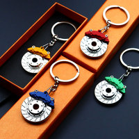 Porte-clés de disque de frein modifié de voiture créative pendentif de clé en alliage de Zinc