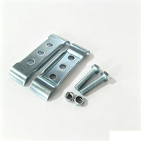 Plaque de montage pour roulettes standard, plaque de base interchangeable pour roulettes à plaque, raccords pour tuyaux Lean Pipe avec espacement des trous de 45 mm