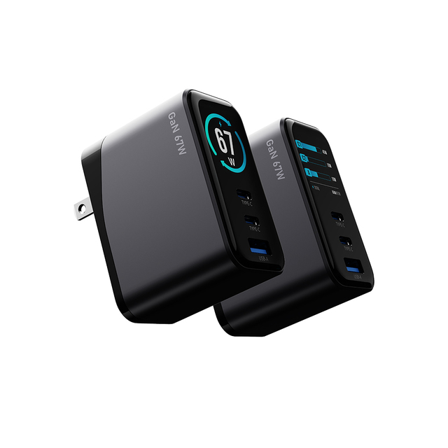 Top 65w Usb C Charger with Display PPS PD QC Universal Smartphones 67w Fast Charging Type c Mobile Phone KC PD 65w Charger Gan