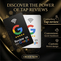 Support de table en acrylique 12 cm pour carte NFC, étanche, carte Google Review, autocollant 10 cm, étiquette de retour d'expérience personnalisée, mémoire 144 octets