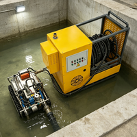 Robot de dragage sur chenilles tout acier résistant aux chocs pour zones rocheuses immergées