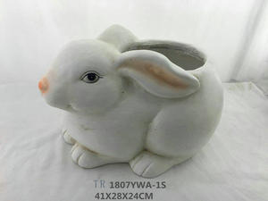 منحوتة أرنب عتيقة كلاسيكية حديثة أنيقة من الألومنيوم مزخرفة شخصية أنيقة مادة راتنج فريدة من نوعها - Product Image 5