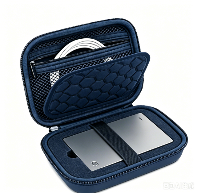 Factory Direct Eva Hard Drive Carrying Case Waterproof Hard Shell Bag for Ssd External Hdd with Mesh Pocket