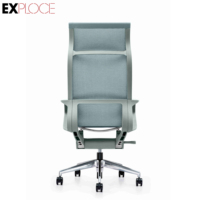 Chaise de bureau rembourrée bleue en tissu maillé pivotant à vendre chaise de bureau