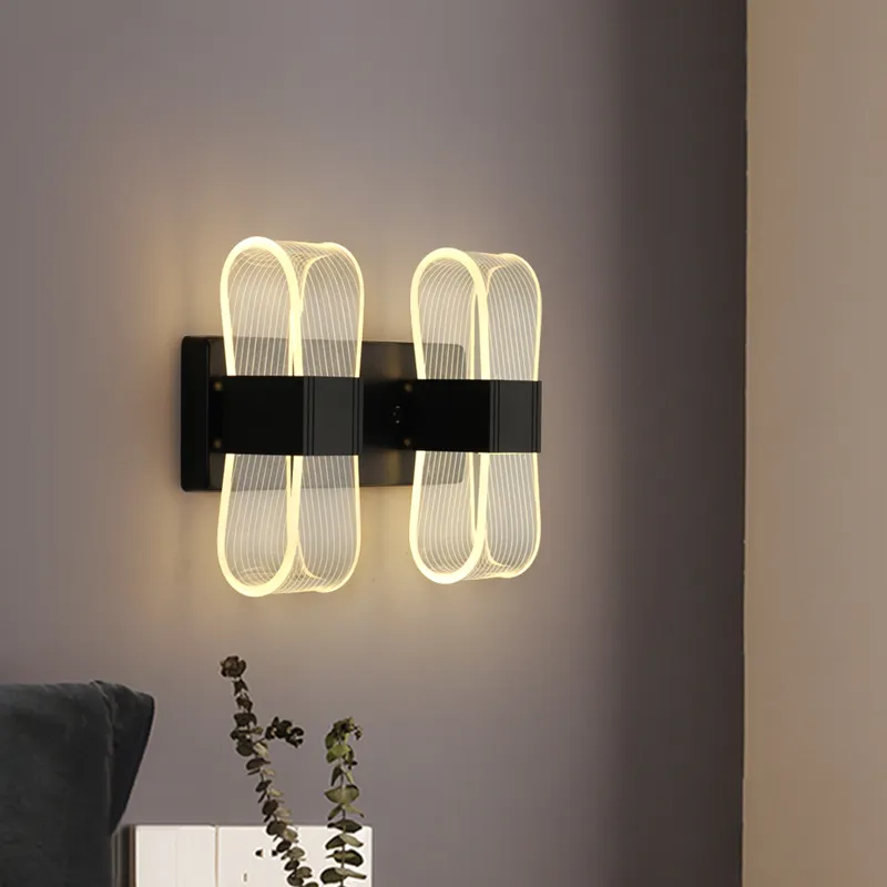 Sanat akrilik kelebek otel koridor duvar ışık yaratıcı kişilik yatak odası başucu LED duvar lambası