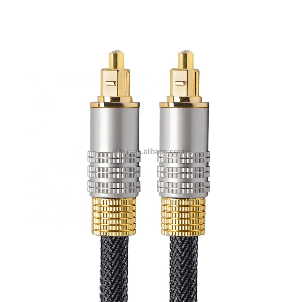 Высококачественный позолоченный цифровой волоконно-оптический аудио кабель toslink, Заводская поставка