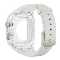 Nieuwe Populaire Luxe Siliconen Titanium Horlogeband Duurzaam Bandje Voor Apple Iwatch Horloge Ultra 9 8 7 6 5 4 3 2 1 Se