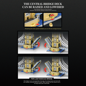 Reobrix 55018 9782PCS London Tower Bridge Building Block Brick Set Model Technical Educational Toy Plastic Modern Festival Gift - Product Image 5