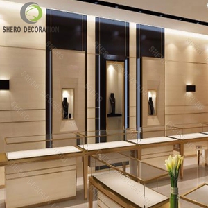 Vitrine de présentation de bijoux moderne haut de gamme, comptoir en bois pour magasin de détail, mobilier de design intérieur pour centre commercial - Product Image 3