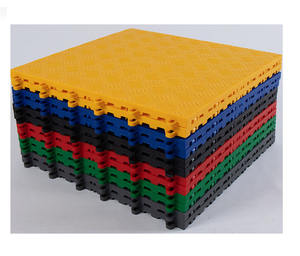 Revêtement de sol de garage en PVC plastique de haute qualité Tapis d'atelier antidérapant en rouleau Carreaux de sol à emboîtement en plastique PP - Product Image 5